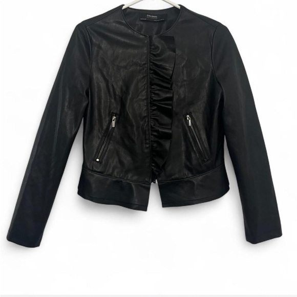 Zara Jackets & Blazers - Zara Black Leather Jacket
